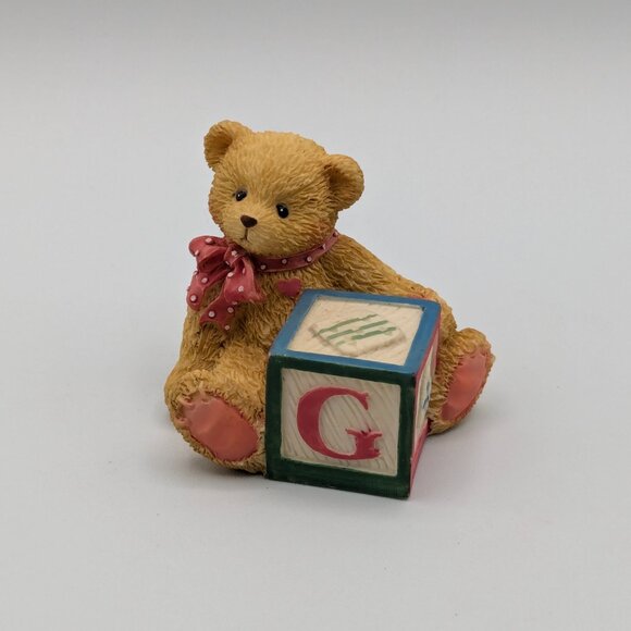 Cherished Teddies Bear with ABC "G" Block (158488G) 1995 - Picture 3 of 9